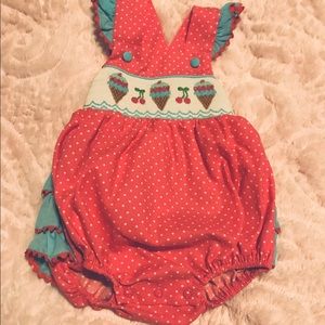Girl Bubble/Romper Polka Dot Ice Cream 6 mos